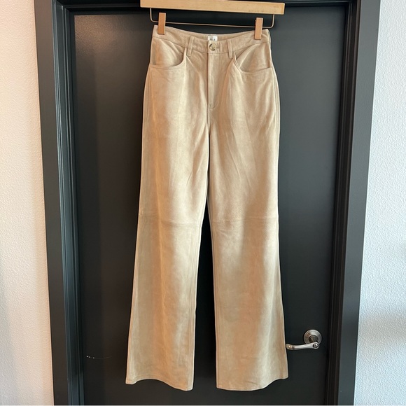 Helsa Suede 5 Pocket Pants in Sandy Beige Size Small - Picture 4 of 13